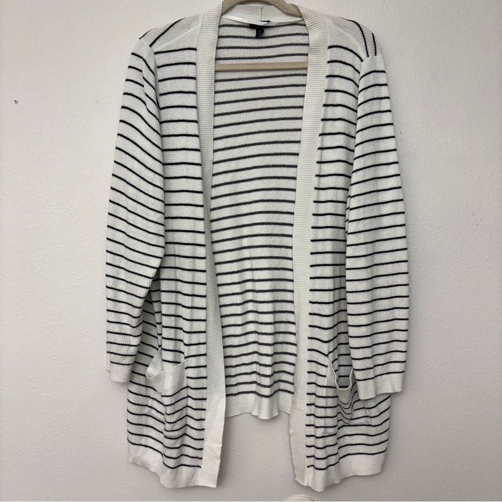 Torrid Striped Open-Front Cardigan